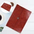thumbnail image 2 of SHISUYAN Leather Document File Folder A4 File Bag File Organizer Bag Travel Portfolio Case File Storage Organizer, 2 of 8