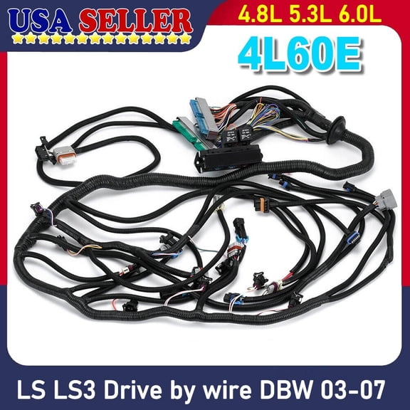 For 03-07 LS Swap Vortec Stand Alone Wiring Harness 4L60E 4.8L 5.3L 6.0L DBW LS3