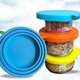 thumbnail image 5 of Tapas de latas de silicona para mascotas, tapas de latas de comida para perros y gatos, tapas de latas de tamaño universal, 1 para 3 latas de comida de tamaño estándar, aptas para lavavajillas Rojo Verde MX-0128217FYD, 5 of 5