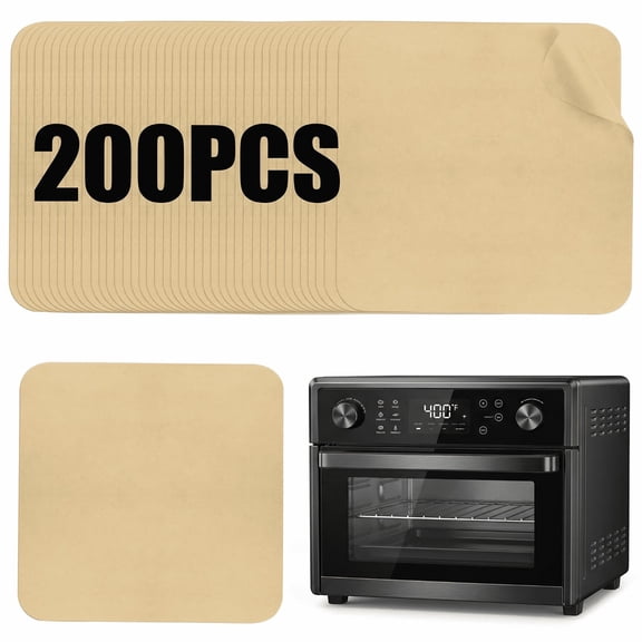 200 Sheets 12"×12" Parchment Paper, Unbleached Disposable Liners for Air Fryer & Oven