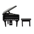 thumbnail image 3 of Piano de Madera en miniatura PENGJTMXG Decoración de casas de muñecas Color Negro, 3 of 3