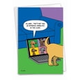 thumbnail image 3 of NobleWorks Funny Birthday Greeting Card w/ 5x7 Envelope (1 Card), For Men, Women, Bday Dog Butt Zoom C9606BDG, 3 of 8
