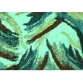 thumbnail image 1 of Ahgly Company Machine Washable Indoor Rectangle Abstract Turquoise Blue Modern Area Rugs, 8' x 12', 1 of 4