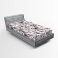 thumbnail image 2 of Ambesonne Autumn Vibes Fitted Sheet, Buds and Flowers Print, Twin XL Size, Off White Purpleblue, 2 of 5