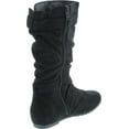 thumbnail image 5 of Forever Kayden-84 Women's Cut Out Side Zipper Strap Buckle Flat Heel Slouchy Boots, 5 of 7