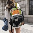 thumbnail image 6 of Iauyy Clear Backpack Heavy Duty PVC Transparent Backpack for College Workplace, Cute Fox, 6 of 8