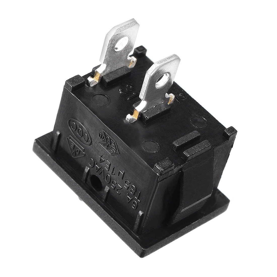 Rocker Switch 2 PIN ON-OFF SPST 125VAC/10A 250VAC/6A 21x15mm Black KCD1-101 2X/5X/10X - image 4 of 6