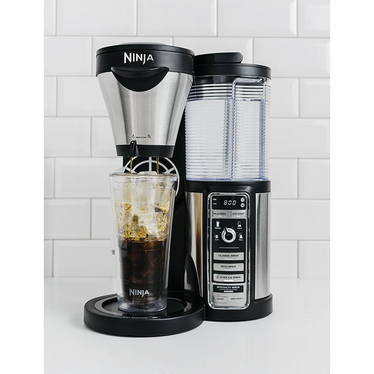 Restored Ninja CF081 Hot And Iced Coffee Bar With Glass, 53 OFF