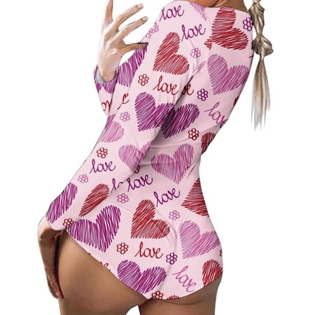 

Women Valentine s Day Printing Long Sleeve Nightwear Jumpsuit Bodysuit Playsuit Romper Jumpsuit for Women Long Sleeve Women Jumpsuits Button Overalls Velour Jumpsuit Women Wedding Guest
