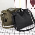 thumbnail image 3 of Bolso de lona de gran capacidad, estilo cruzado, bolso de mano para estudiantes, bolso de hombro para mujeres, bolso de mano portátil para hombres, 3 of 5