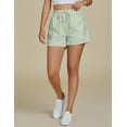 thumbnail image 2 of Striped Shorts for Women High Waisted Trendy Casual Pull On Drawstring Elastic Waist Beach Shorts with Pockets, 2 of 6