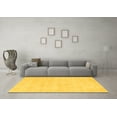 thumbnail image 3 of Ahgly Company Machine Washable Indoor Rectangle Abstract Yellow Contemporary Area Rugs, 8' x 12', 3 of 4