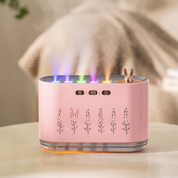 5 Spray Boquilla Humidificador Rgb Luces Aire Humidificadores () Rosa
