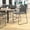 Gray, variant on BizChair Plastic Stacking Chair, Navy/ Black (Set of 5)