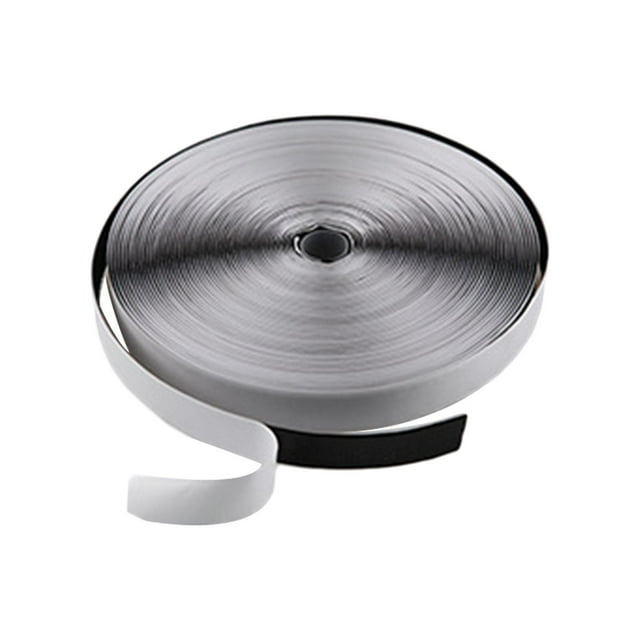 Cinta de gancho autoadhesiva de nailon de 25 metros con pegamento. Aro Negro 2cm