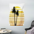 thumbnail image 1 of Tropical Tapestry, Coconut Palm Trees on Horizontal Tiled Background Summer Holiday Graphic, Wall Hanging for Bedroom Living Room Dorm Decor, 40W X 60L Inches, Apricot Yellow Black, by Ambesonne, 1 of 2
