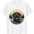 thumbnail image 1 of Black Labrador Retriever - Camiseta de natación para perros con palo en la boca, 1 of 2