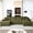 Green, variant on Vanress 124 Inch U Shaped Modular Sectional Sofa, Modern Corduroy Boneless Sofa for Living Room, Upholstered Deep Seat Cloud Sofas Couches, No Assembly Required, Black