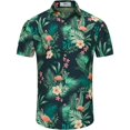 thumbnail image 2 of SOMER Men's Hawaiian Shirts Short Sleeve Casual Button Down Beach Shirt, 2 of 5