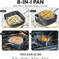 thumbnail image 4 of Granitestone True 20 Pc Pots and Pans Set Non Stick Cookware Set with Square Pan/Bakeware Set, Non Toxic Pot and Pan Set, Oven/Dishwasher Safe, Non stick Pots and Pan Set, No Cheater Pieces, Black, 4 of 8