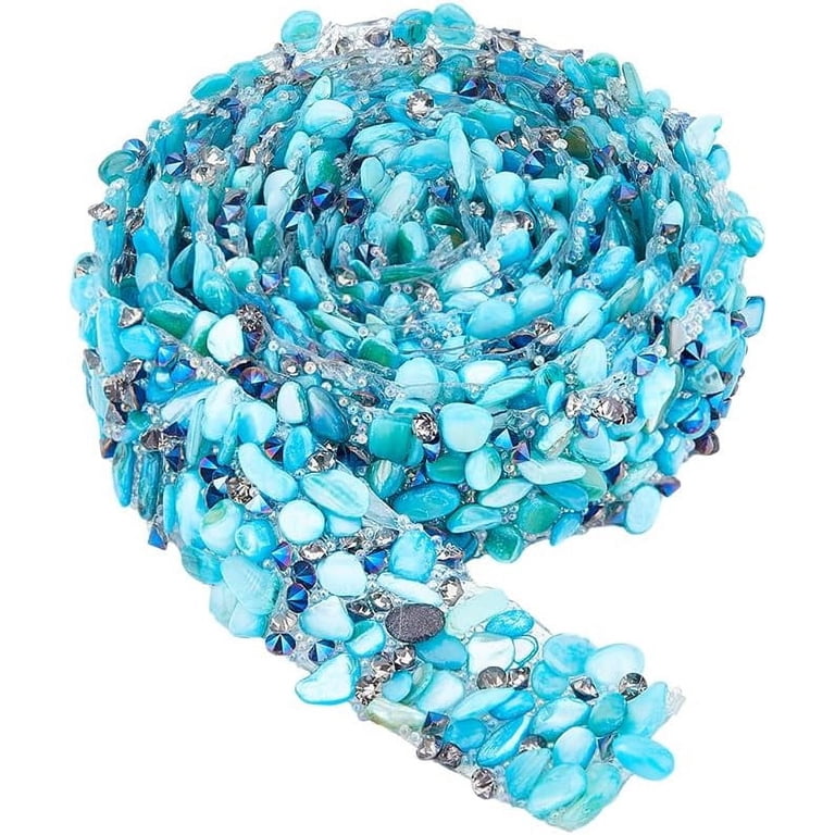 AEAOA 10 Yard Rhinestone Chain Trim - 2mm Wide, Royal Blue, For Crafts, Clothing, & DIY Decoration