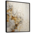 thumbnail image 2 of Designart "Abstract Split In Gold And White III" Abstract Shapes Floater Framed Wall Decor, 2 of 5