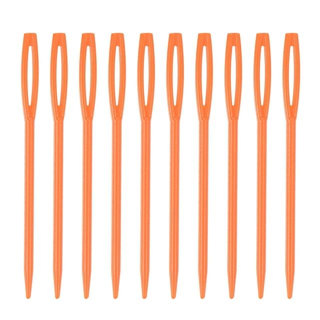 90uds Agujas De Coser De Plástico Unique Bargains 7cm Ojo Grande Naranja