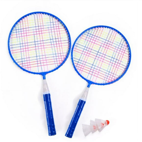 Light Portable Rackets for Children Size, Durable Steel Alloy Frame Badminton Racket Toys, Anti Sweat Anti Slip Handle for Streamline Design Games, 2 Pieces Set