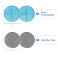 thumbnail image 2 of MARK LIVE 4 Pcs Replacement Electric Mop Pads 7.48 Inch, 2 Gray Microfiber Scrubber Pads for Floor Cleaning, 2 Blue Polishing Pads, 2 of 7