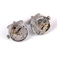thumbnail image 3 of Steampunk Vintage Redondo Reloj Movimiento Gemelos Gemelos Boda Hombres Fernando gemelos, 3 of 8