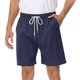 thumbnail image 1 of pstuiky Hombres bajos, Pantalones cortos de verano para hombre, informales y cómodos, con bolsillo y cintura elástica y cordón ajustable. Pantalones cortos deportivos para hombre, 1 of 6