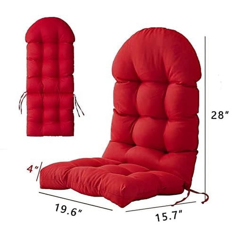 Outdoor High Back Chair Cushions Pgyong Outdoor High Back Chair Cushion,Water Resistant Tufted Rocking Chair Cushion With Ties Replacement Seat Cushion For Patio Furniture High Back Patio Chair Cushions