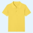 thumbnail image 2 of KyCheLot Boys School Uniform Tops Classic Buttons Collared Short Sleeve Solid Color Casual Cotton T Shirts 2-15 Years, 2 of 3