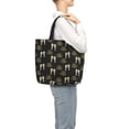 thumbnail image 3 of Defioc Happy New Year Pattern Tote Bag for Women,Large Capacity Tote Bag with Zipper Casual Shoulder Handbags Shopping Bag, 3 of 8