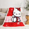 thumbnail image 1 of Hello Kitty Anime Printed Blanket  Plush Kawaii Furry Blankets Fleece Microfiber Fabric Suitable For Children And Adults ZR, 1 of 7
