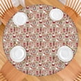 thumbnail image 2 of Beige Christmas Character Pattern Round Fitted Tablecloth with Elastic Edge,Dining Table Cover Waterproof,Outdoor Round Tablecloth for Camping,Dining,Indoor and Outdoor, 2 of 7