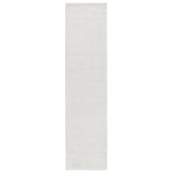 SAFAVIEH Penelope Kady Solid Shag Runner Rug, Ivory, 2' x 8'