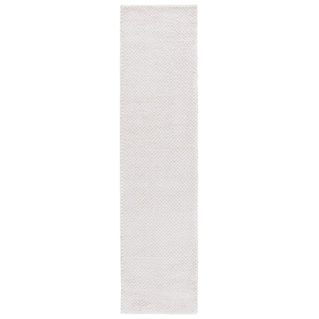SAFAVIEH Penelope Kady Solid Shag Runner Rug, Ivory, 2' x 8'