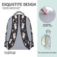 thumbnail image 5 of Princess and Fairy Black Pattern Backpack for School, Cute School Bag with Adjustable Shoulder Straps and Padded Back, 15.3"x11"x6.7", 5 of 5