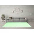 thumbnail image 3 of Ahgly Company Machine Washable Indoor Square Solid Emerald Green Modern Area Rugs, 8' Square, 3 of 4