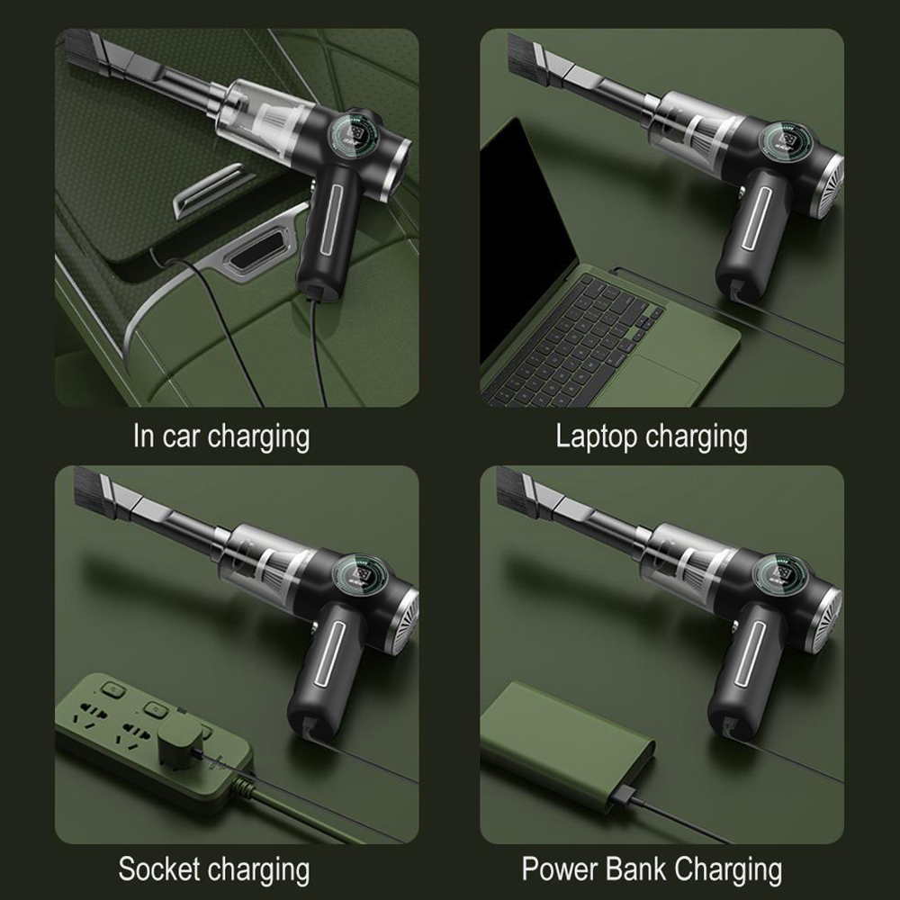Compressed Air Duster,DFITO 22000RPM Electric Vacuum Cleaner Air Duster , 2000mAh Electric Duster Keyboard Cleaner for Laptop, Computer