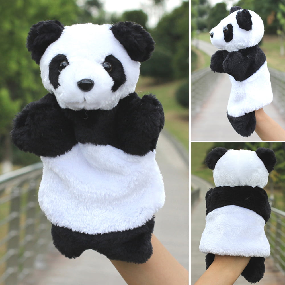 Hand Puppet Panda Animal Plush Stuffed Animal Toy Baby Kids Educational Toys 6A 