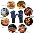 thumbnail image 6 of Big Savings karymi High Temperature 800 Degrees BBQ Flame Retardant Fireproof Barbecue Five Finger Gloves Heat Insulation Microwave Oven Gloves Hiking Accessories Gifts for Men Camping Gear, 6 of 6