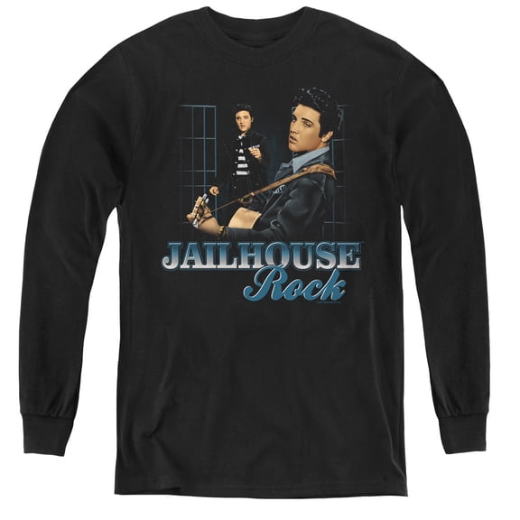 Elvis Presley Jailhouse Rock Youth Long Sleeve T-Shirt Black
