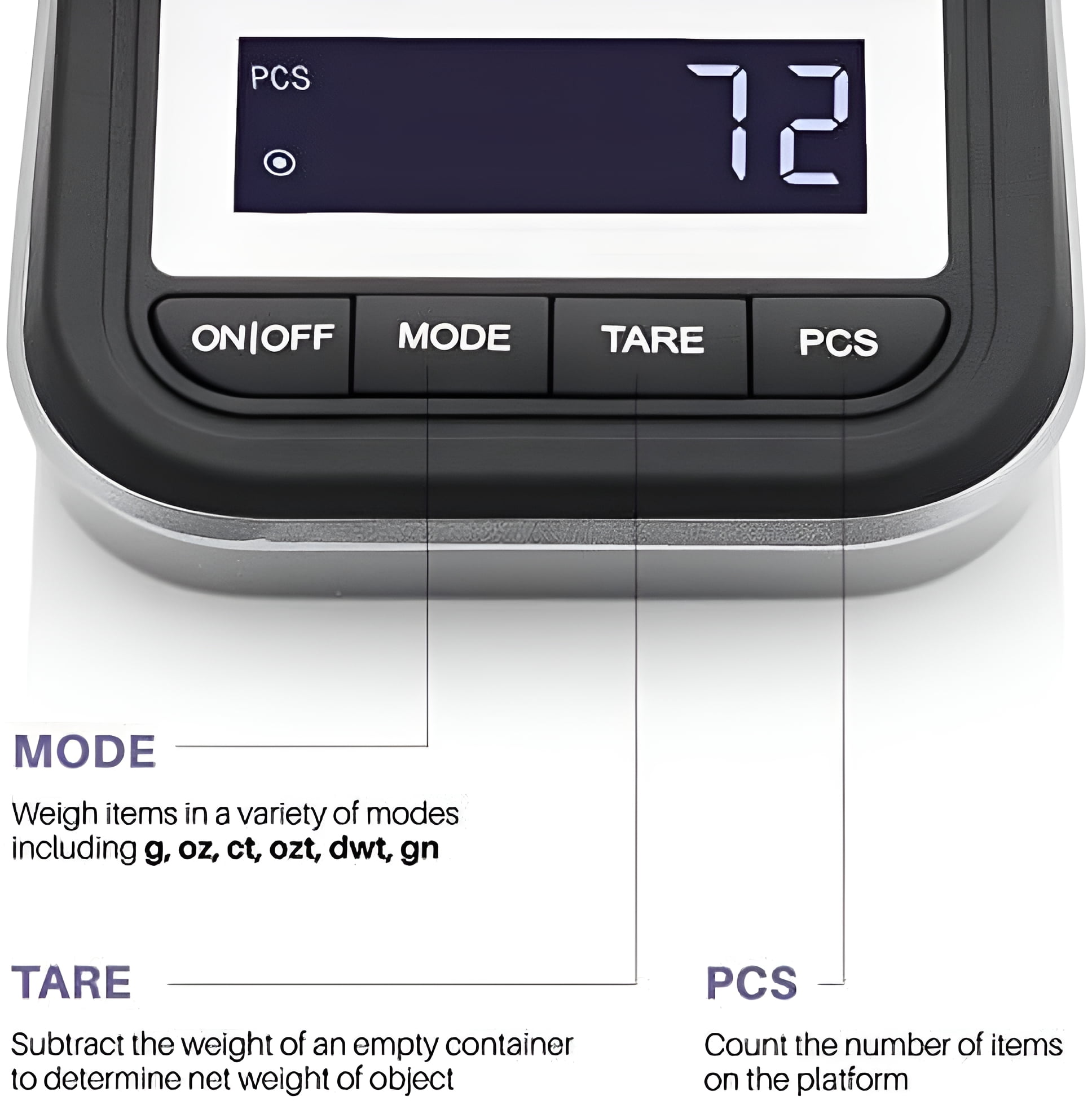 Smart Weigh High-Precision Milligram Digital Scale, 50 x 0.01g, Black, SW-GEM50