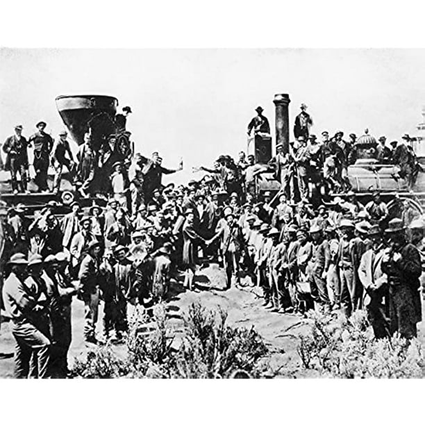 Promontory Point 1869 Nthe Ceremony For The Driving Of The Golden Spike ...