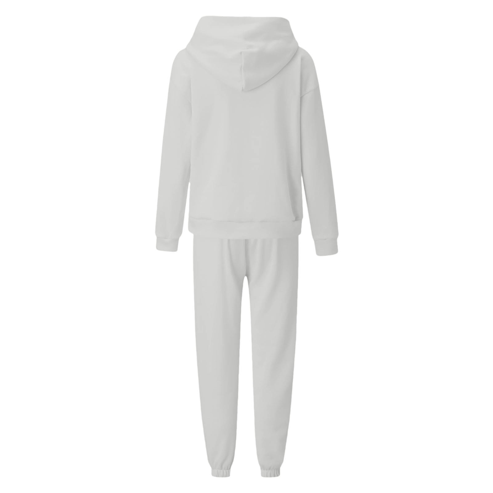 UPPADA 2 Piece Set for Women Casual Two Piece Outfits Lounge Set Trendy Hoodies Matching Comfy Set and Jogger Suits Long Sleeve Sweatshirts Sweatpants Set Gray,XL