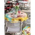 thumbnail image 4 of Outdoor Tablecloth with Umbrella Hole and Zipper, Sunflowers Pig Round Table Cloth 54 Inch Waterproof Tablecloth, Farmhouse Pastoral Cute Piggy Floral Picnic Table Cover for Patio Camping, 4 of 7