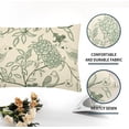 thumbnail image 2 of Vintage Floral Bird Lumbar Pillow Covers 12x20 Inch Set of 2 Sage Green Flowers Leaves Decorative Throw Pillows For Couch Chinoiserie Pillow Cases Home Decor For Sofa Bed Porch Living Room Outdoor, 2 of 6