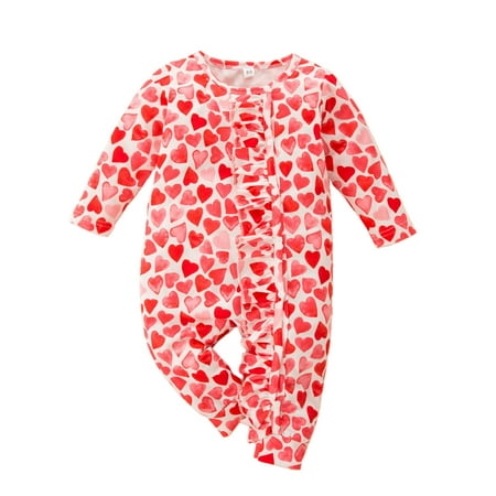 

Rovga Baby Girls Valentine S Day Long Sleeve Fashionable Cute Romper Girls Boys Clothing Set